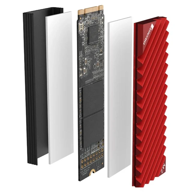 Alt view image 10 of 10 - M.2-3 SSD Heat Sink Heatsink NVME NGFF M.2 2280 SSD Hard Disk Aluminum Heat Sink Radiator Thermal Cooling Pad for Desktop PC