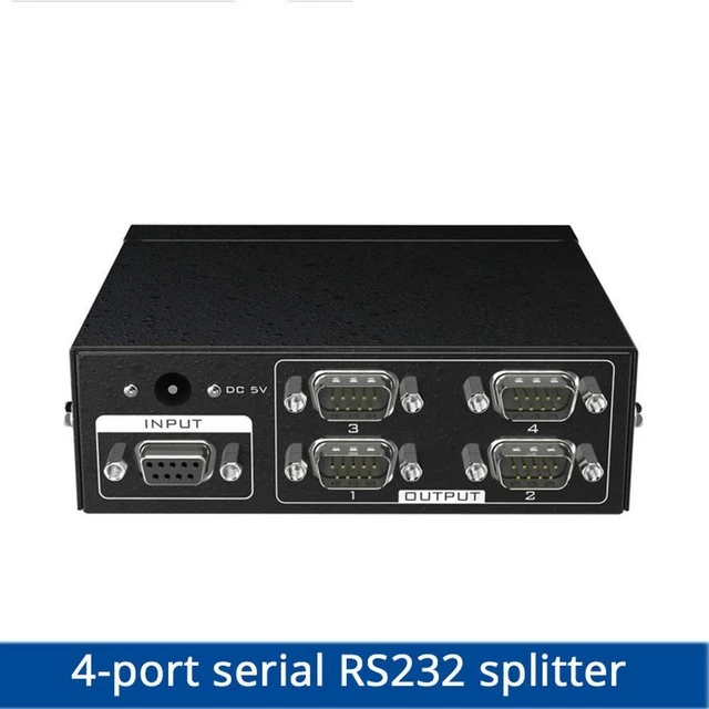 Alt view image 2 of 2 - RS232 splitter 4 Port DB9 Serial Splitter 1 in 4 out Support Bidirectional Transmission Serial adapter MT-RS104