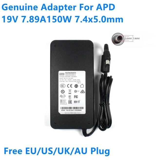 Alt view image 3 of 4 - 19V 7.89A 149.91W 7.4x5.0mm DA-150D19 AC Power Adapter For APD MSI 150W Laptop Charger Power Supply