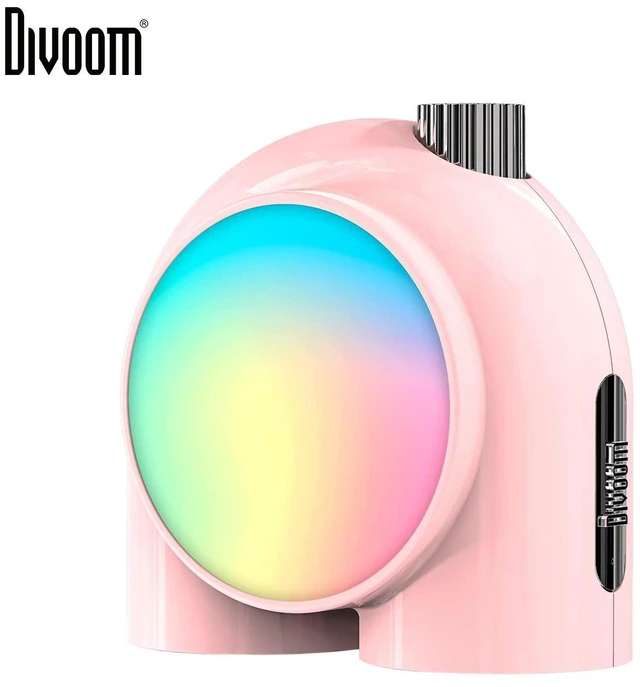 Alt view image 6 of 6 - Divoom Planet-9 Decorative Mood Lamp with Programmable RGB LED Light Effects, Neon Light Atmosphere Bedside Lamp, Music Control Green