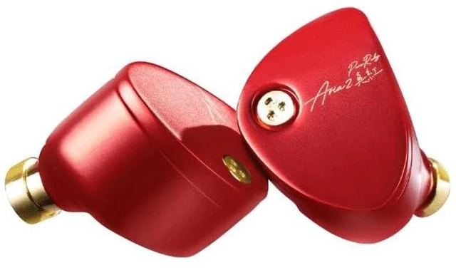 Alt view image 6 of 10 - Moondrop ARIA 2 RED in-Ear Headphone with 0.78 2 Pin Cable Replaceable Plugs 3.5/4.4mm Earphone
