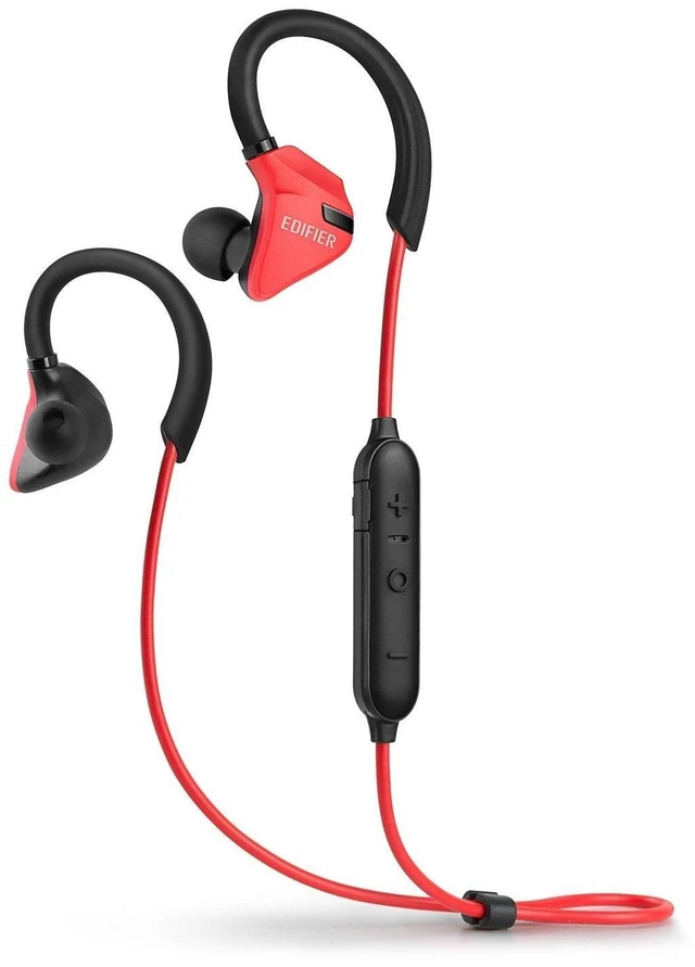 Alt view image 13 of 16 - Edifier W296BT Bluetooth v4.1 Sports Headphones In-Ear Earphones Sweat Water Resistant CVC Noise Suppression - Red