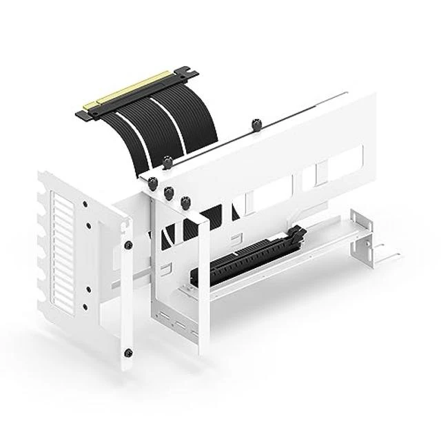 Alt view image 6 of 10 - EZDIY-FAB Vertical PCIe 4.0 GPU Mount Bracket Graphic Card Holder with 5V 3 Pin ARGB LED Module, Video Card VGA Support Kit with PCIe 4.0 X16 Gen4 17cm/6.69in Riser Cable 90 Degree Right Angle (White)