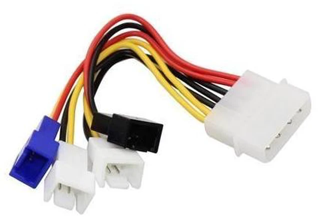 Alt view image 4 of 6 - 10pcs Computer Cooling Fan Power Cables 4Pin Molex To 3Pin Fan Power Cable Adapter Connector 12v/7v/5v For CPU PC Case Fan