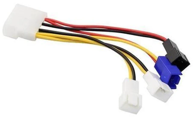 Alt view image 5 of 6 - 10pcs Computer Cooling Fan Power Cables 4Pin Molex To 3Pin Fan Power Cable Adapter Connector 12v/7v/5v For CPU PC Case Fan