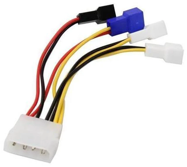 Alt view image 6 of 6 - 10pcs Computer Cooling Fan Power Cables 4Pin Molex To 3Pin Fan Power Cable Adapter Connector 12v/7v/5v For CPU PC Case Fan