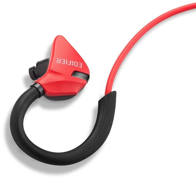 Alt view image 16 of 16 - Edifier W296BT Bluetooth v4.1 Sports Headphones In-Ear Earphones Sweat Water Resistant CVC Noise Suppression - Red