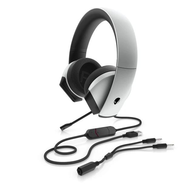 Alt view image 9 of 14 - Alienware 7.1 PC Gaming Headset AW510H-Light: 50mm Hi-Res Drivers - Noise Cancelling Mic - Multi Platform Compatible(PS4,Xbox One,Switch) via 3.5mm Jack