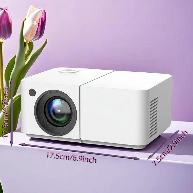 Alt view image 9 of 14 - A89 Mini Projector Native 1080P 400ANSI Portable Projector 4K Support MAX 200'' Screen 5500 ISO Lumens Movie Projector 4D Keystone For Laptop PC Smartphone