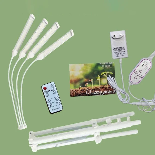 Alt view image 7 of 10 - SOEWIOU 12V LED Plant Grow Light Full Spectrum Clip-on Growing Lamp with Foldable Stand for Seedlings Succulents & Indoor Plants