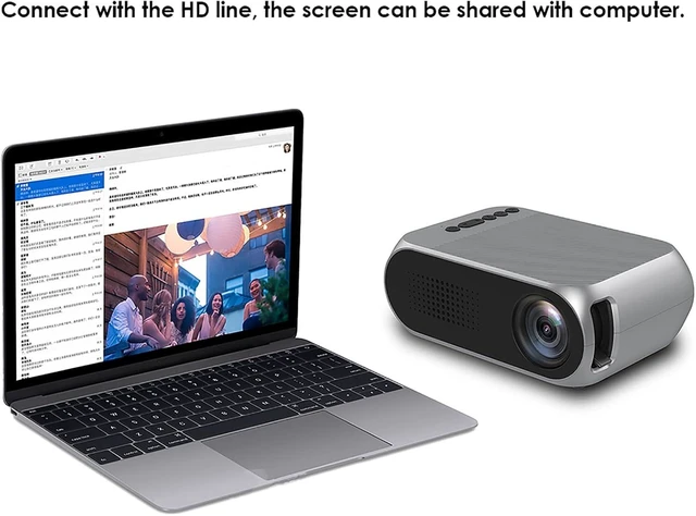 Alt view image 10 of 14 - Mini Projector,HD 1080P DLP Portable Projector with Rechargeable Battery,YG320 Battery Version Mini LCD USB Projector and 100-240V Movie Projector(US)