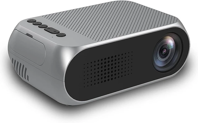 Alt view image 8 of 14 - Mini Projector,HD 1080P DLP Portable Projector with Rechargeable Battery,YG320 Battery Version Mini LCD USB Projector and 100-240V Movie Projector(US)
