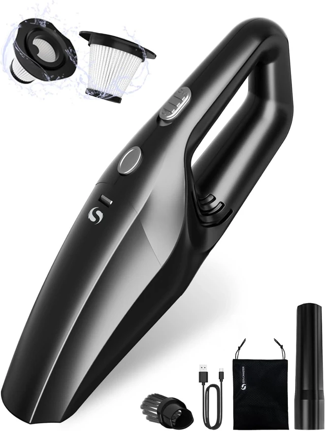 Alt view image 8 of 14 - Handheld Vacuum Cordless, Car Vacuums Powerful with Rechargeable Battery, Portable Hand Held Vacuum Cordless with Washable HEPA Filter, Mini Vacuums Kit for Men and Women