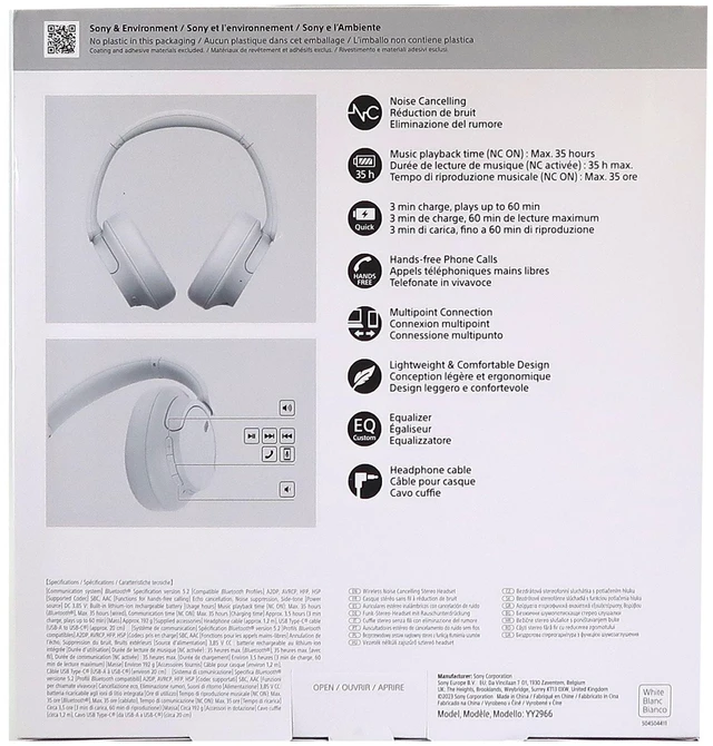 Alt view image 18 of 18 - Sony Wireless Over-Ear Noise-Canceling Headphones WH-CH720N (White)
