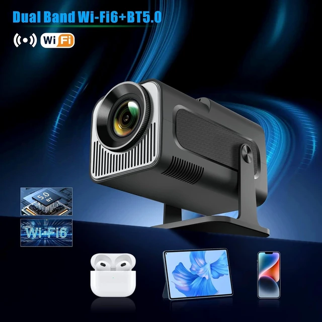 Alt view image 10 of 14 - HY320 mini Android 11 Projector 4K Native 1080P Dual Wifi6 10000 Lumens BT5.0 Cinema Outdoor Portable 180° Rotable Projector