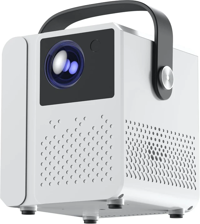 Alt view image 8 of 14 - Portable Projector with Android 9 OS,230ANSI 9000 Lumens, Motorized Focus, Mobile, Outdoor, Home Theater Projector for iOS/Android