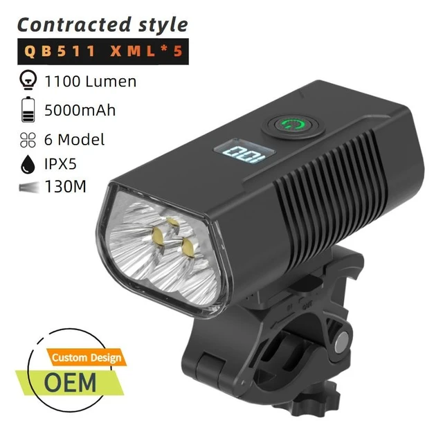 Alt view image 11 of 12 - QURO High Power USB Rechargeable Waterproof Bike Light Aluminum Material MODES Bicycle Lights with Hoisting Support