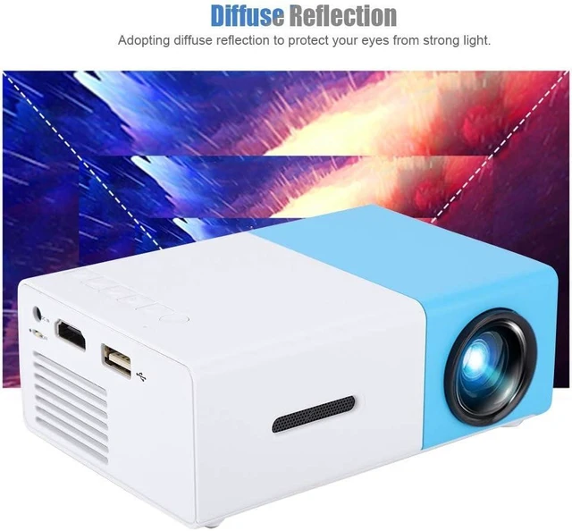 Alt view image 11 of 14 - Mini Projector, 1080P Full HD LED Video Projector, Hologram Projector, Indoor/Outdoor Portable Projector, Ideal for Home/Camping/Travel/Party
