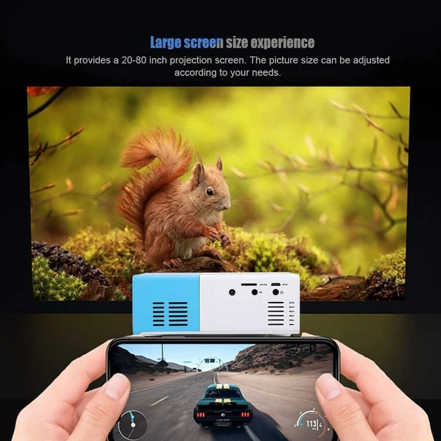 Alt view image 10 of 14 - Mini Projector, 1080P Full HD LED Video Projector, Hologram Projector, Indoor/Outdoor Portable Projector, Ideal for Home/Camping/Travel/Party