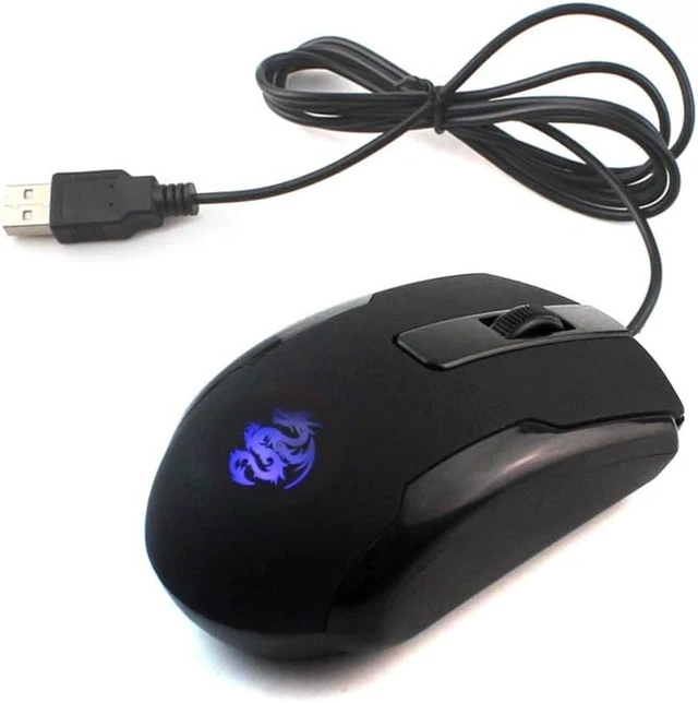Alt view image 8 of 14 - WishLotus Left Handed Mouse Logo Laser Engraving and Matte Process 800 DPI Resolution 3D Button Plug and Play Mini USB Wired Mouse Suitable for Laptop