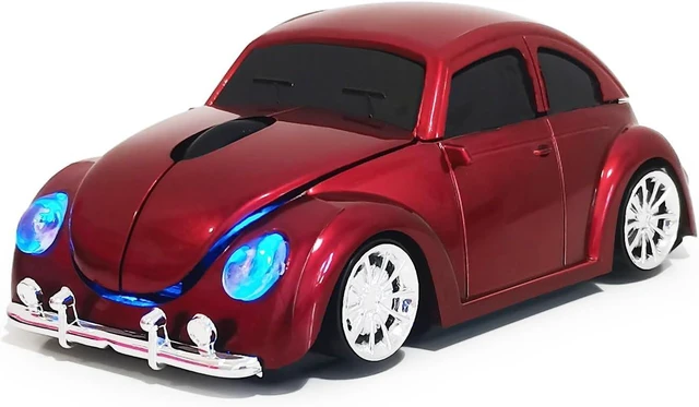 Alt view image 7 of 12 - Car Mouse for Computer, Cool and Cute Car-Shaped Mouse, Wireless 2.4Ghz Optical Mice for Laptop PC Mac (Burgundy)