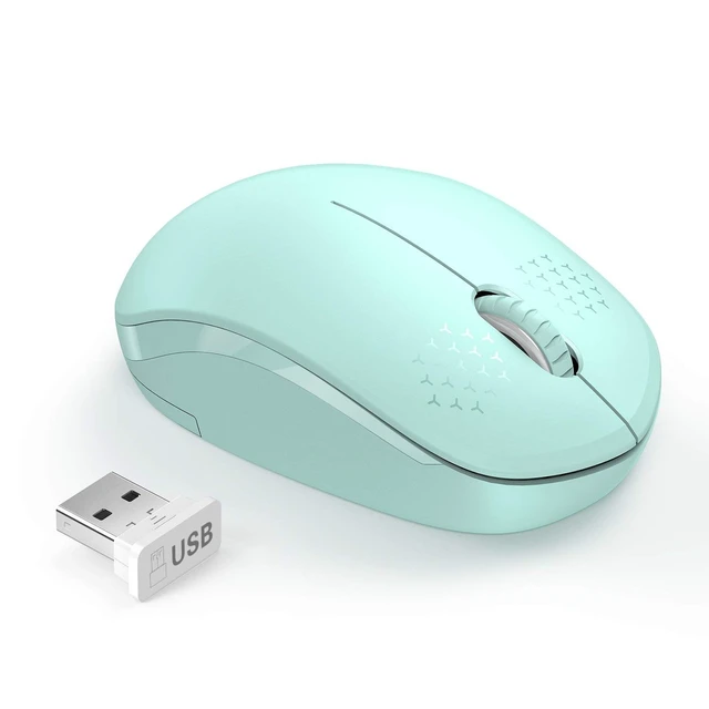 Alt view image 8 of 14 - Wireless Mouse for Laptop, 2.4G Noiseless Mouse with USB Receiver - Optical Tracking Portable Computer Mice for Chromebook, PC, Tablet, Windows System, 24 Months Battery Life - Mint Green