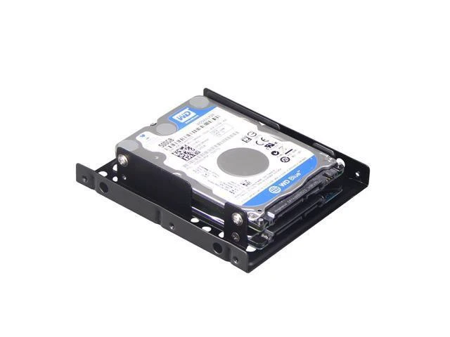 Alt view image 9 of 10 - Tiss 2X25TO35MAKIT Metal Dual 2.5" to 3.5" Hard Drive Bay Mounting Bracket w/ SATA Data Cable and Power Adatepr Cable- 2 X 2.5" to 3.5" HDD / SSD Mounting Bracket Kit - Black