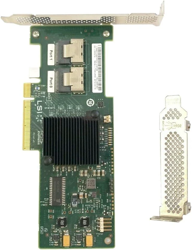 Alt view image 6 of 8 - LSI 9220-8i M1015 RAID Controller Card SAS SATA P20 IT Mode for ZFS FreeNAS unRAID PCI E 6Gbps HBA Expander Card