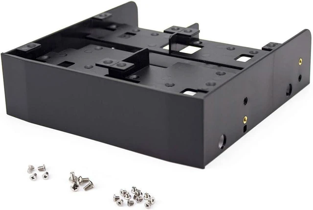 Alt view image 8 of 14 - Drive Bay Adapter 2.5 / 3.5 HDD/SSD to 5.25 Floppy Drive Bay 5.25 Bay Mounting Bracket Kit Internal Hard Disk Drive Mounting Kit with Screws