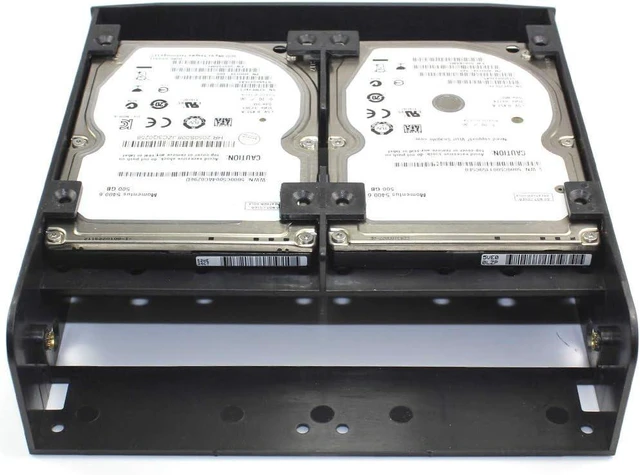 Alt view image 9 of 14 - Drive Bay Adapter 2.5 / 3.5 HDD/SSD to 5.25 Floppy Drive Bay 5.25 Bay Mounting Bracket Kit Internal Hard Disk Drive Mounting Kit with Screws
