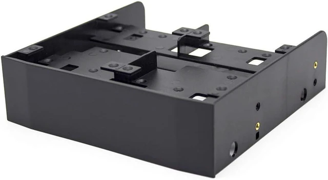 Alt view image 10 of 14 - Drive Bay Adapter 2.5 / 3.5 HDD/SSD to 5.25 Floppy Drive Bay 5.25 Bay Mounting Bracket Kit Internal Hard Disk Drive Mounting Kit with Screws