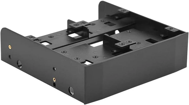 Alt view image 13 of 14 - Drive Bay Adapter 2.5 / 3.5 HDD/SSD to 5.25 Floppy Drive Bay 5.25 Bay Mounting Bracket Kit Internal Hard Disk Drive Mounting Kit with Screws