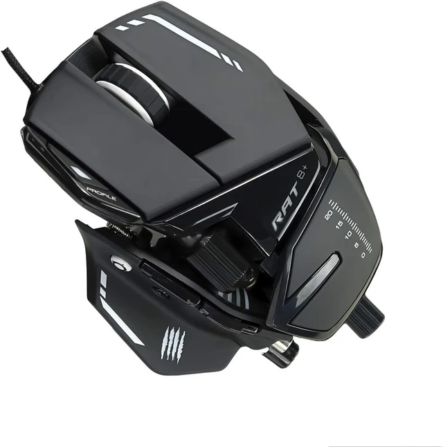 Alt view image 11 of 12 - Mad Catz R.A.T. 8+ Fully Adjustable Gaming Mouse - 16000DPI -11 programmable buttons