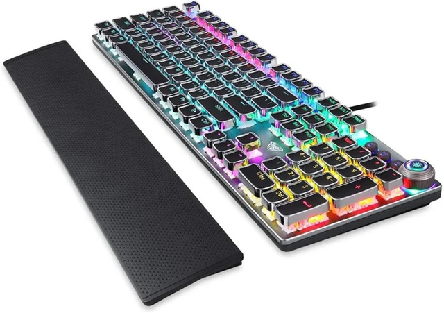 Alt view image 12 of 12 - AULA F2088 Mechanical Gaming Keyboard Anti-ghosting 104 Wired Mixed Backlit Keyborad for Game Laptop PC