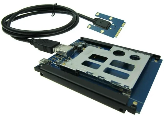 Alt view image 2 of 2 - Half / Full Size Mini PCIe USB 2.0 To ExpressCard 54 / 34 slot Adapter PCI express mini Card to Express Card Converter Reader