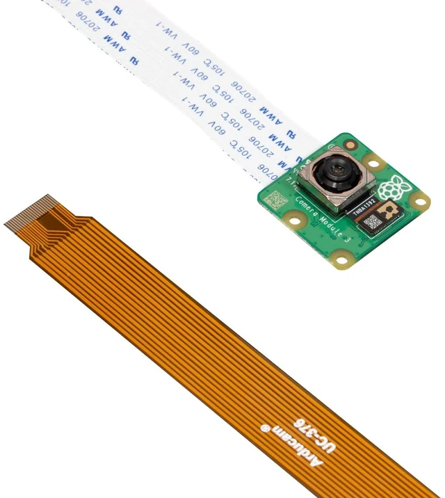 Alt view image 8 of 10 - Arducam for Raspberry Pi Camera Module 3, 12MP IMX708 75°(D) Autofocus Pi Camera V3 with Acrylic Case, 15-22pin FFC Cable