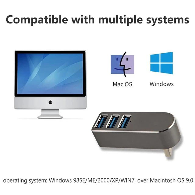 Alt view image 8 of 10 - alloy USB3.0 HUB splitter usb hub hub 3 ports usb 3.0 mini hub