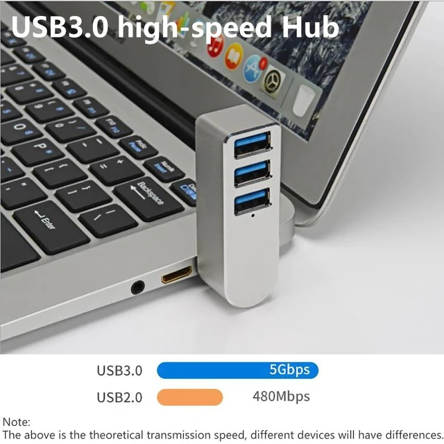 Alt view image 10 of 10 - alloy USB3.0 HUB splitter usb hub hub 3 ports usb 3.0 mini hub