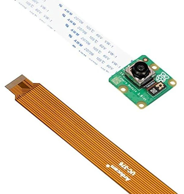 Alt view image 8 of 10 - Arducam for Raspberry Pi Camera Module 3 Wide, 120deg(D) IMX708 Autofocus Pi Camera V3 with Acrylic Case, 15cm 15-22 Pin FFC Cable