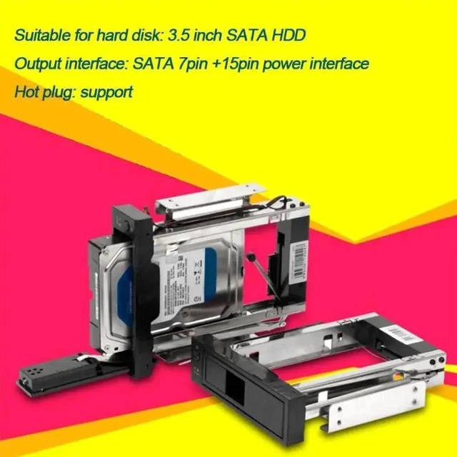 Alt view image 11 of 12 - 3.5 inch Internal SATA HDD Mobile Rack Bay Hard Drive Mounting Tray Bracket Adapter Holder HDD Enclosure