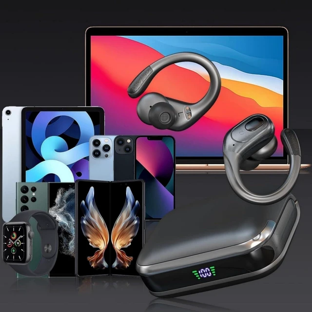 Alt view image 14 of 14 - Wireless Earbuds, Sports Bluetooth Headphones, 75Hrs Playtime Ear Buds with LED Power Display, Noise Canceling Headset, IPX7 Waterproof Earphones for Workout/Running