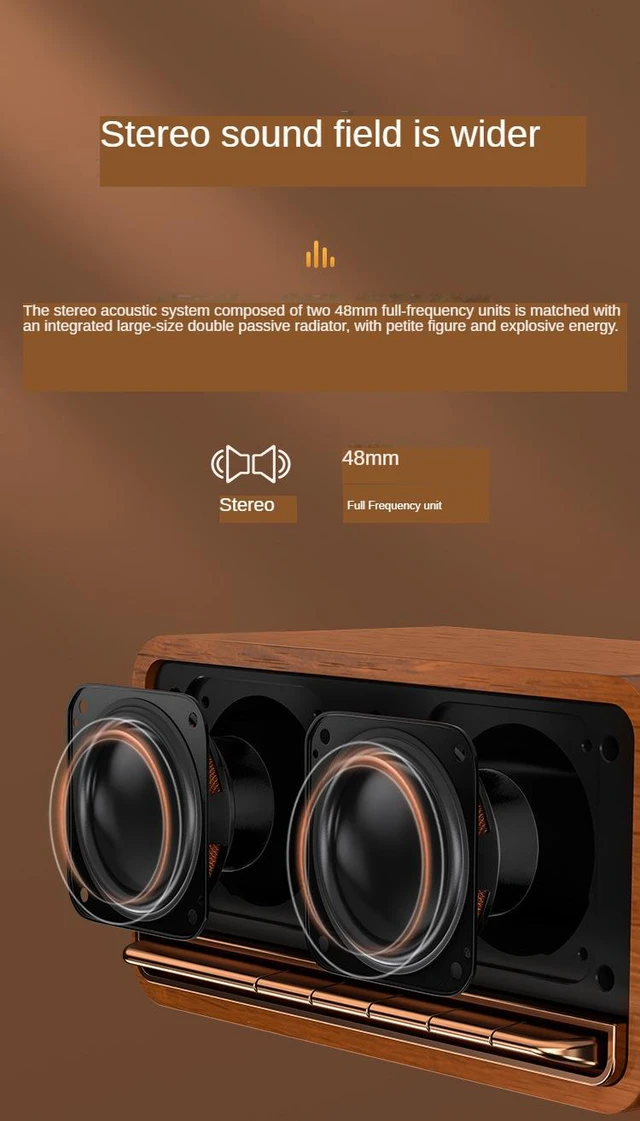 Alt view image 11 of 14 - Edifier M230 high quality retro bluetooth speaker home multimedia stereo subwoofer wireless portable computer speaker TF/AUX