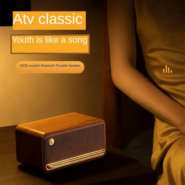 Alt view image 12 of 14 - Edifier M230 high quality retro bluetooth speaker home multimedia stereo subwoofer wireless portable computer speaker TF/AUX