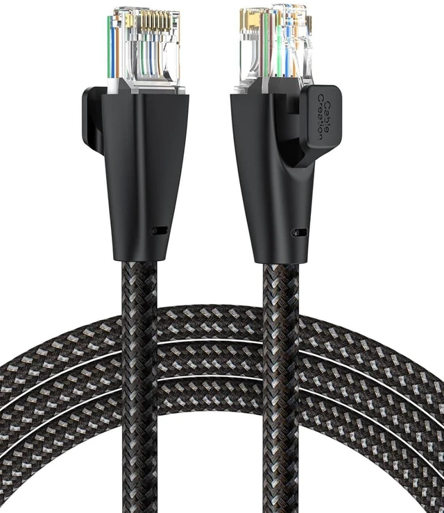 Alt view image 8 of 14 - CableCreation Cat 6 Ethernet Cable Braided Cat6 Gigabit High Speed 1000Mbps Internet Cable RJ45 Network LAN Cord Compatible with PC PS5 PS4 PS3 Xbox Smart TV Router, 15FT