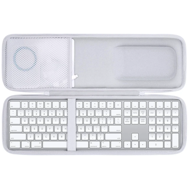 Alt view image 7 of 10 - Aenllosi Hard Carrying Case for Apple Magic Keyboard with Numeric Keypad, Mouse and Trackpad