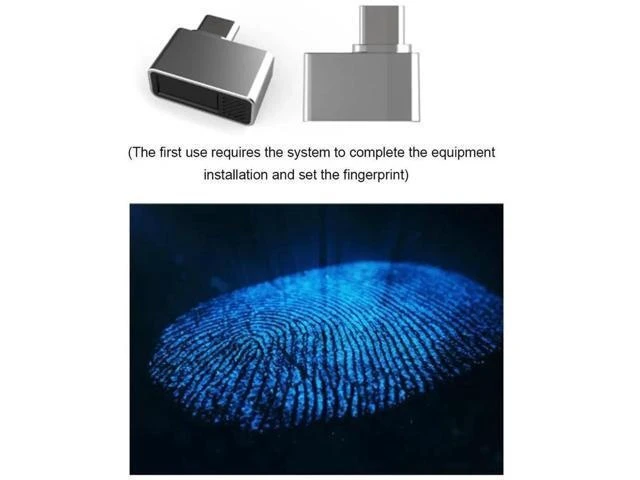 Alt view image 10 of 11 - Type-C Biometric Laptop PC Zinc Alloy Mini USB Fingerprint Reader USB Fingerprint Reader Module Device for Hello