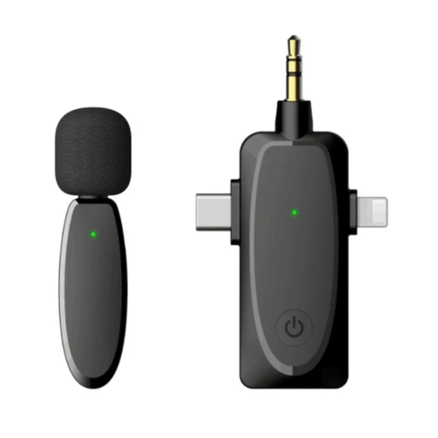 Alt view image 11 of 12 - 3 in 1 Wireless Lavalier Microphone with Audio Monitor Function Vlog Mic for Iphone Android Computer Camera