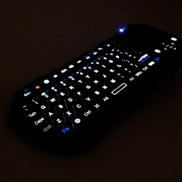 Alt view image 13 of 14 - Fosmon Mini Bluetooth Keyboard (QWERTY Keypad), Wireless Portable Lightweight with Built-In Touchpad, Compatible with Apple TV, PS4, HTPC/IPTVVR Glasses, Smartphones and more