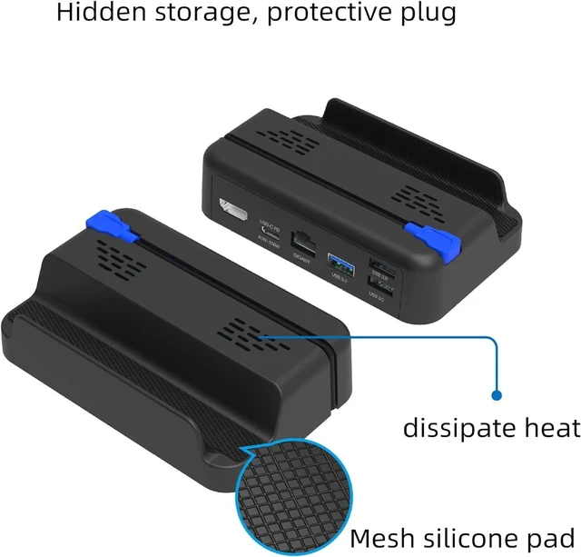 Alt view image 10 of 14 - Docking Station for Steam Deck Dock Hub Holder USB Type-c Charger Docking Station TV Base Stand for Steamdeck Game Console,PD 100 Fast Charging,4K@60Hz Output, 1000Mbps Ethernet Interface