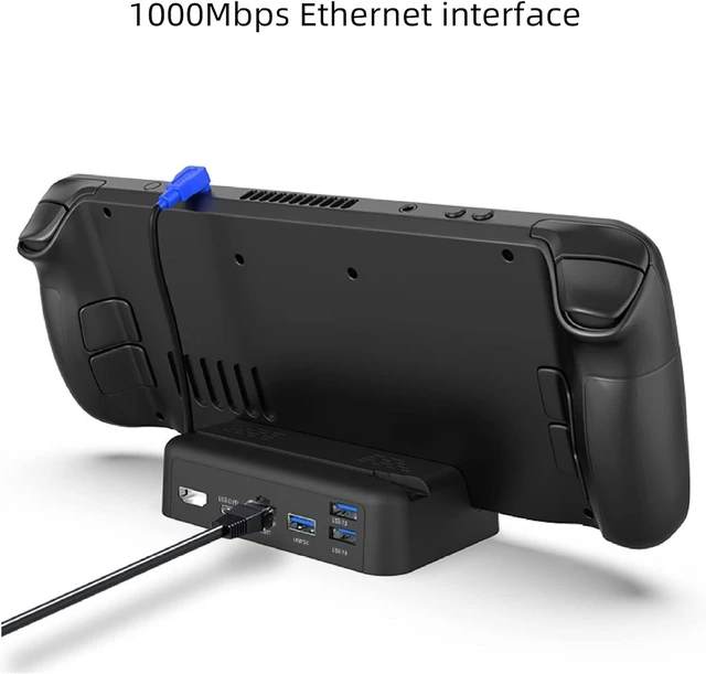 Alt view image 13 of 14 - Docking Station for Steam Deck Dock Hub Holder USB Type-c Charger Docking Station TV Base Stand for Steamdeck Game Console,PD 100 Fast Charging,4K@60Hz Output, 1000Mbps Ethernet Interface